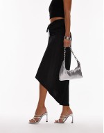 Farley premium leather strappy high heeled sandals in silver