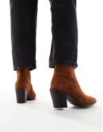 Rational heeled western boots in brown