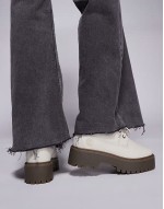 Stone Street Nellie platform boots in grey nubuck