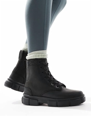 Explorer STRT lace up leather boots in black