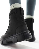 Explorer STRT lace up leather boots in black
