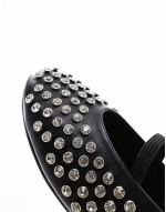 Mina studded ballet flat in black