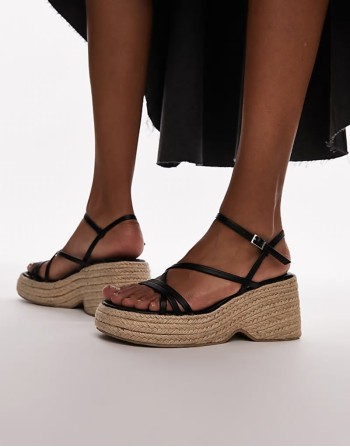 Jess espadrille wedge in black