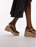 Jess espadrille wedge in black