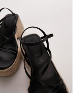 Jess espadrille wedge in black
