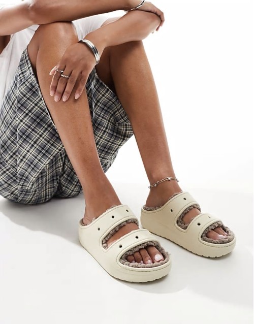 Unisex Classic cozzzy sandal in mushroom