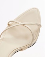 Fabian strappy heeled sandal in off white